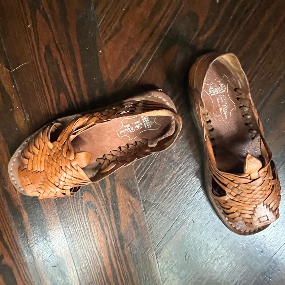 Women's Brown leather Mexican huarache sandals